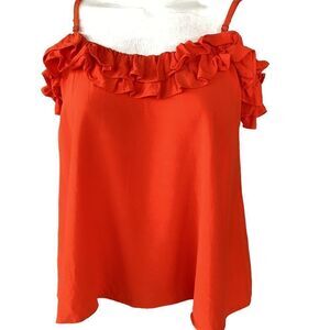 Top Shop size 10 orange camisole.  0697
